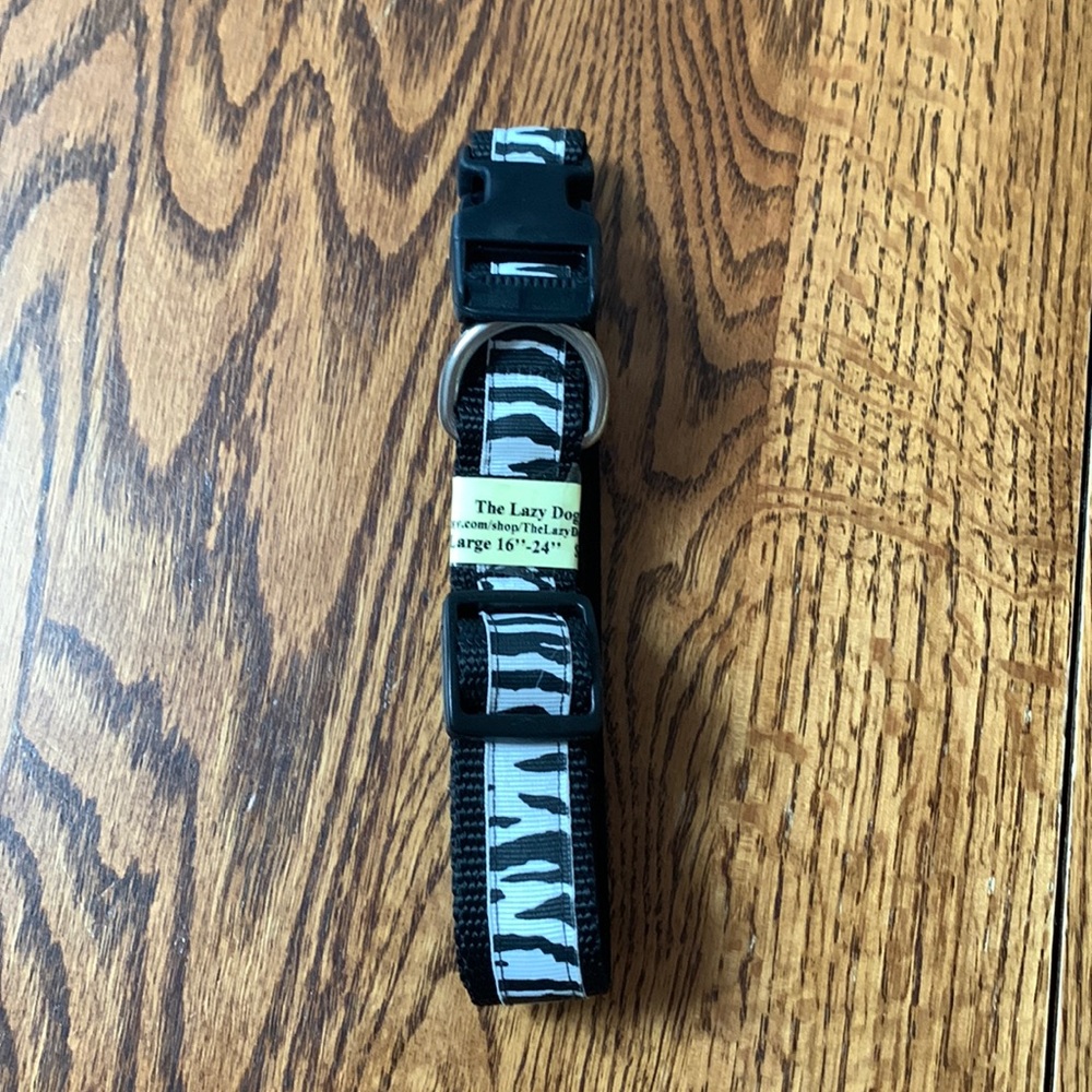 zebra X large dog collar
